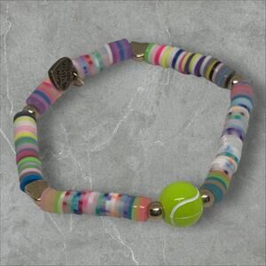 Tennis Star Bracelet | Playful Pastel Beads Sports Lovers